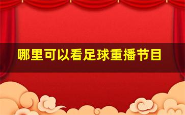 哪里可以看足球重播节目