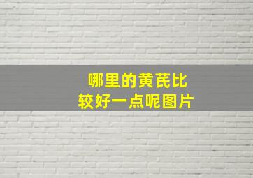 哪里的黄芪比较好一点呢图片