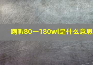 喇叭80一180wl是什么意思