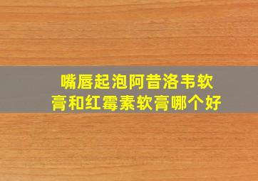 嘴唇起泡阿昔洛韦软膏和红霉素软膏哪个好