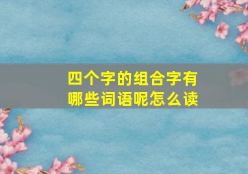 四个字的组合字有哪些词语呢怎么读