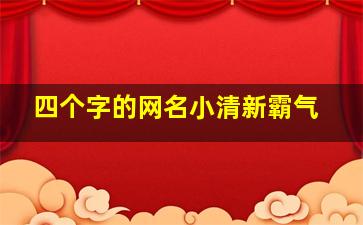 四个字的网名小清新霸气