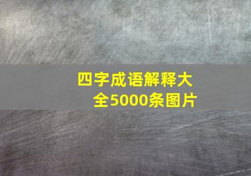 四字成语解释大全5000条图片