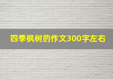 四季枫树的作文300字左右