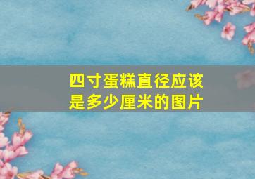 四寸蛋糕直径应该是多少厘米的图片