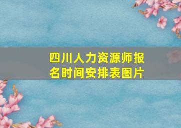 四川人力资源师报名时间安排表图片