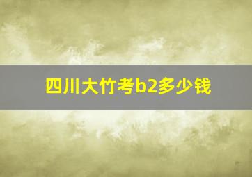 四川大竹考b2多少钱