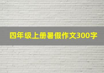 四年级上册暑假作文300字