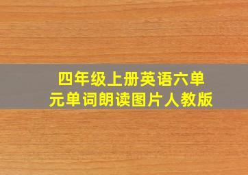 四年级上册英语六单元单词朗读图片人教版