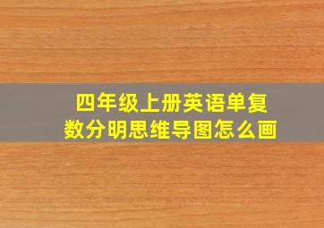 四年级上册英语单复数分明思维导图怎么画