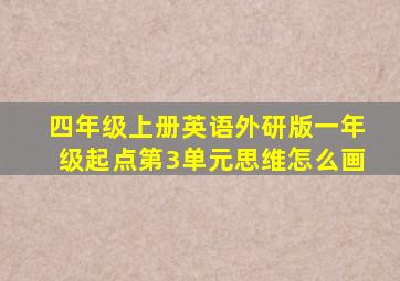 四年级上册英语外研版一年级起点第3单元思维怎么画