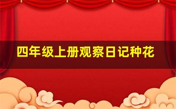 四年级上册观察日记种花