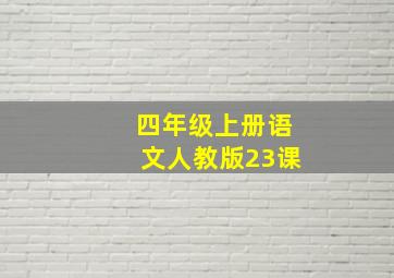 四年级上册语文人教版23课