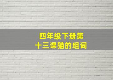 四年级下册第十三课猫的组词