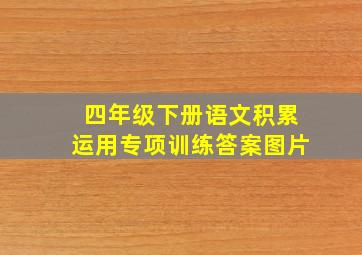 四年级下册语文积累运用专项训练答案图片