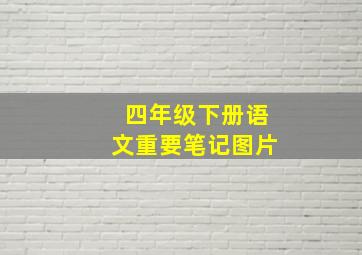 四年级下册语文重要笔记图片