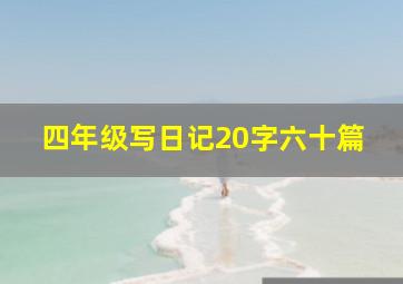 四年级写日记20字六十篇