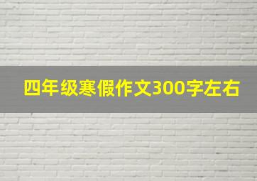 四年级寒假作文300字左右