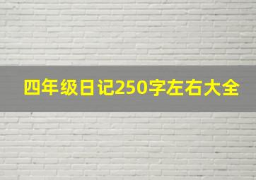 四年级日记250字左右大全