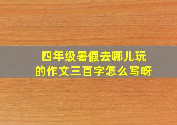 四年级暑假去哪儿玩的作文三百字怎么写呀