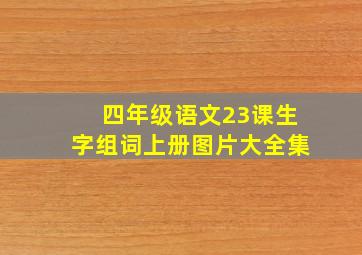 四年级语文23课生字组词上册图片大全集