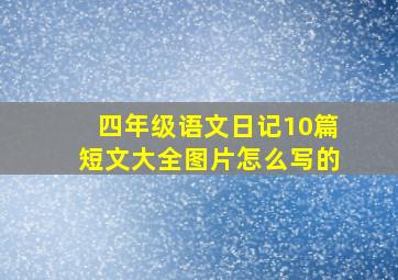 四年级语文日记10篇短文大全图片怎么写的