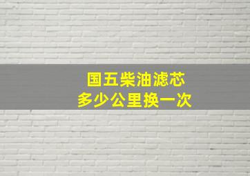 国五柴油滤芯多少公里换一次