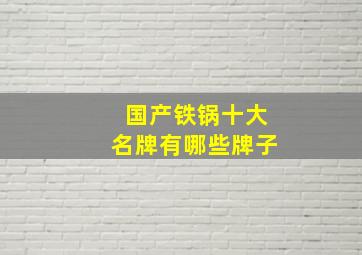 国产铁锅十大名牌有哪些牌子