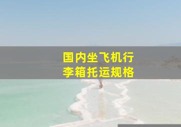 国内坐飞机行李箱托运规格