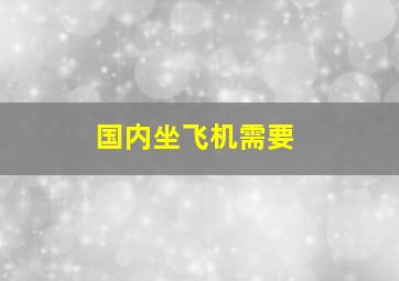 国内坐飞机需要