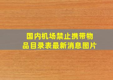 国内机场禁止携带物品目录表最新消息图片