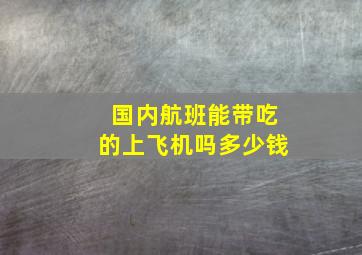 国内航班能带吃的上飞机吗多少钱