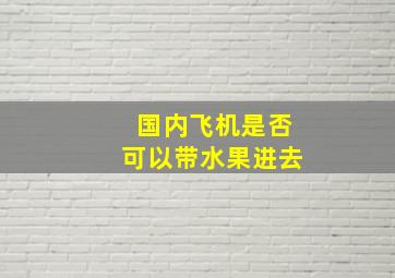 国内飞机是否可以带水果进去