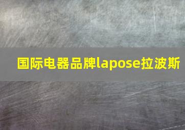 国际电器品牌lapose拉波斯