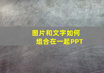 图片和文字如何组合在一起PPT