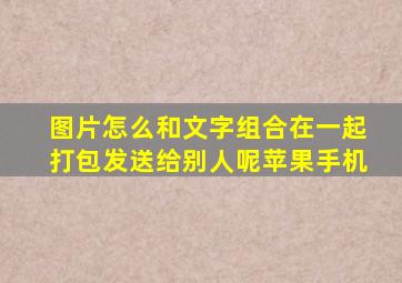 图片怎么和文字组合在一起打包发送给别人呢苹果手机