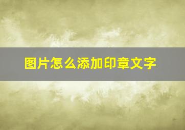 图片怎么添加印章文字