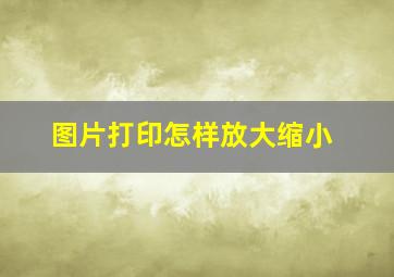 图片打印怎样放大缩小