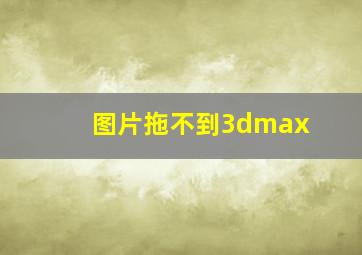 图片拖不到3dmax