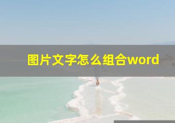 图片文字怎么组合word