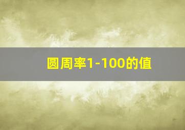 圆周率1-100的值