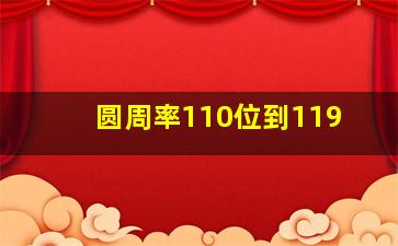 圆周率110位到119