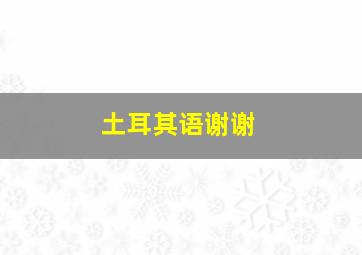 土耳其语谢谢