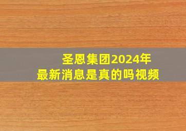 圣恩集团2024年最新消息是真的吗视频