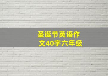 圣诞节英语作文40字六年级