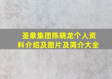 圣象集团陈晓龙个人资料介绍及图片及简介大全