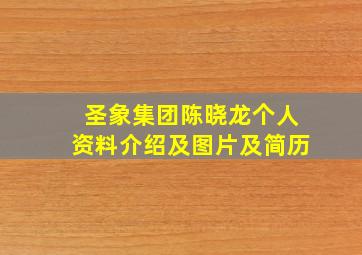 圣象集团陈晓龙个人资料介绍及图片及简历