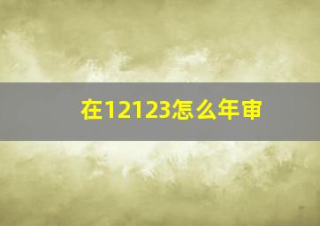 在12123怎么年审