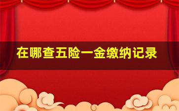 在哪查五险一金缴纳记录