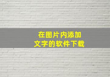 在图片内添加文字的软件下载